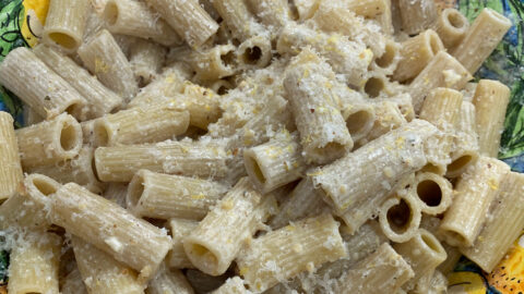 white pesto pasta